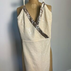 GB juniors sequin dress with spaghetti straps and back zip XS